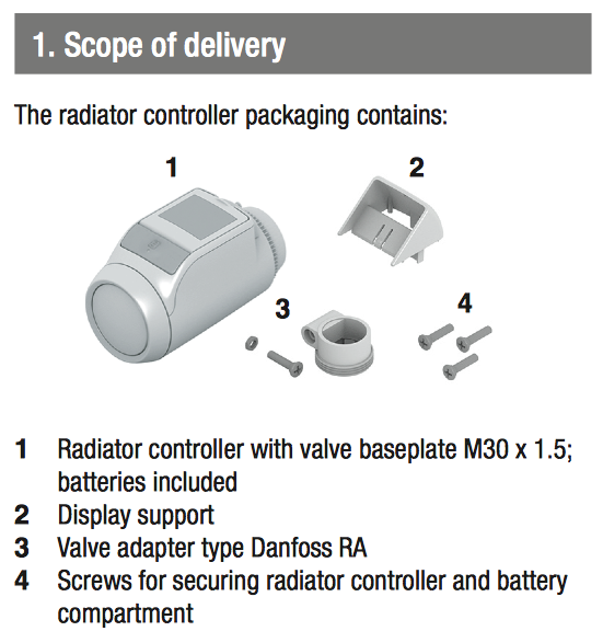 HR92 electronic radiator controller